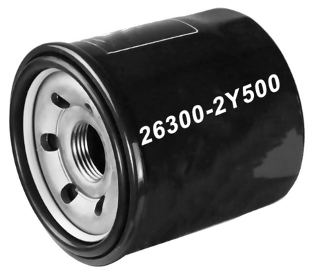 OE 26300-02501 Đối với Hyundai 26300 2Y500 Kim loại và lọc giấy vật liệu lọc dầu